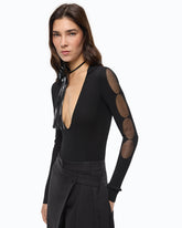 Maglia body con trasparenze - | Pinko