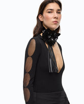 Maglia body con trasparenze - | Pinko