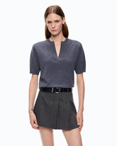Maglia con scollo a V in lana e cashmere - | Pinko