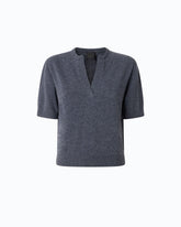 Maglia con scollo a V in lana e cashmere - | Pinko