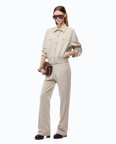 Pantaloni a gamba dritta con vita elasticizzata - | Pinko