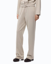Pantaloni a gamba dritta con vita elasticizzata - | Pinko