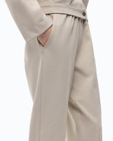 Pantaloni a gamba dritta con vita elasticizzata - | Pinko