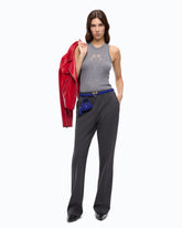 Straight-leg trousers with elasticated waist - | Pinko
