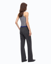 Straight-leg trousers with elasticated waist - | Pinko