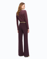 Pantaloni a palazzo tinta unita - | Pinko
