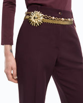 Pantaloni a palazzo tinta unita - | Pinko