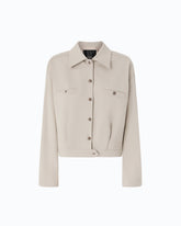 Relaxed-fit overshirt in full Milano-knit fabric - | Pinko