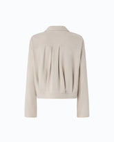 Relaxed-fit overshirt in full Milano-knit fabric - | Pinko