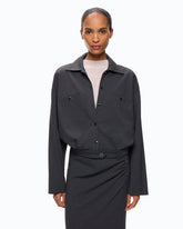 Overshirt morbida in punto stoffa - | Pinko