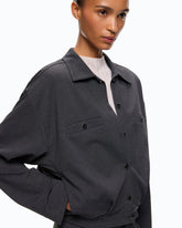 Overshirt morbida in punto stoffa - | Pinko