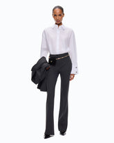 Camicia in popeline con polsini gioiello - | Pinko