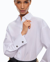 Camicia in popeline con polsini gioiello - | Pinko