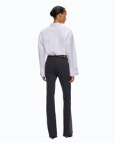 Camicia in popeline con polsini gioiello - | Pinko