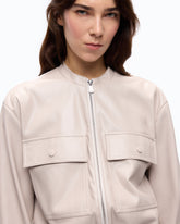 Leather-effect midi dress with zip - | Pinko