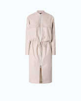Leather-effect midi dress with zip - | Pinko