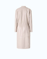 Leather-effect midi dress with zip - | Pinko