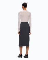 Full Milano knit pencil skirt - Dark Grey | Pinko
