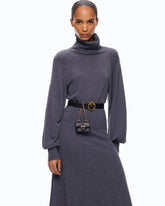 Abito midi dolcevita in misto lana - | Pinko