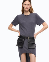 Abito in misto lana con retro più lungo - | Pinko