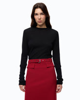 Maglia in lana merino con spalline rimovibili - | Pinko