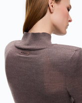 Abito lungo dolcevita in lana merino - | Pinko