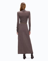 Abito lungo dolcevita in lana merino - | Pinko