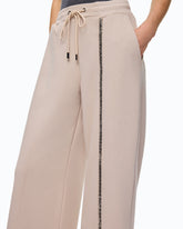 Pantaloni wide leg con coulisse e catena - | Pinko