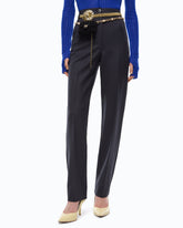 Pantaloni a sigaretta in misto lana stretch - | Pinko