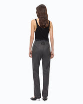 Stretch wool-blend cigarette trousers - | Pinko