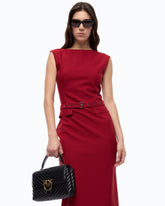 Abito midi a tubino con cintura - | Pinko