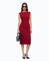 Abito midi a tubino con cintura - | Pinko