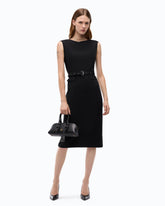 Midi sheath dress with belt - | Pinko