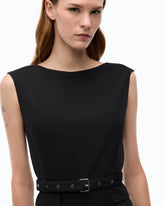 Midi sheath dress with belt - | Pinko