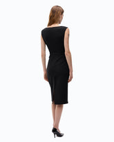Midi sheath dress with belt - | Pinko