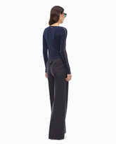 Maglia a costine con pizzo - | Pinko