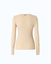 Pullover im Rippstrick mit Spitze - | Pinko