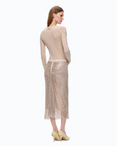 Pullover im Rippstrick mit Spitze - | Pinko