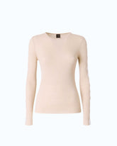 Pullover im Rippstrick mit Spitze - | Pinko