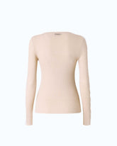 Pullover im Rippstrick mit Spitze - | Pinko