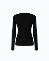 Ribbed sweater with lace - | Pinko