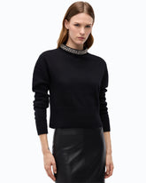 Pullover aus einem Wollmix mit Schmuckkragen - | Pinko