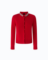 Cardigan con collo gioiello - | Pinko