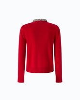 Cardigan con collo gioiello - | Pinko