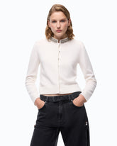 Cardigan con collo gioiello - | Pinko