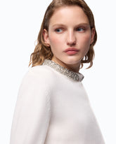 Cardigan con collo gioiello - | Pinko