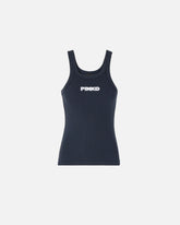 Canotta a costine con logo PINKO 3D - | Pinko