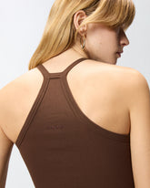 Canotta cropped con scollo asimmetrico - | Pinko