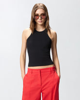 Canotta a costine con logo PINKO - | Pinko