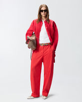 Canotta a costine con scollo a V e logo PINKO - | Pinko